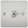 Knightsbridge FP1TOGBC 10AX 1-Gang 2-Way Light Switch Brushed Chrome -British General Shop 960TX P