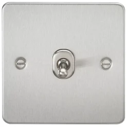 Knightsbridge FP1TOGBC 10AX 1-Gang 2-Way Light Switch Brushed Chrome