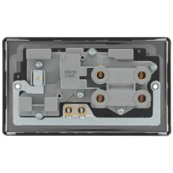 LAP 45A 2-Gang DP Cooker Switch & 13A DP Switched Socket Black Nickel With LED With Black Inserts -British General Shop 96338 A3
