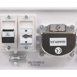 Schneider Electric Lisse 2-Gang Quadruplex Multimedia Socket White 8 Schneider Electric Lisse 2-Gang Quadruplex Multimedia Socket White -British General Shop 9695J A2