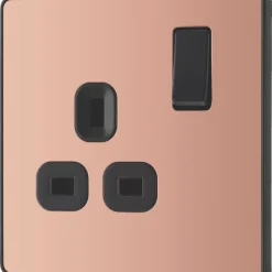 British General Evolve 13A 1-Gang SP Switched Socket Copper With Black Inserts 12 British General Evolve 13A 1-Gang SP Switched Socket Copper With Black Inserts -British General Shop 969RF A3