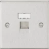 Knightsbridge CS45BC RJ45 Ethernet Socket Brushed Chrome -British General Shop 972TY P