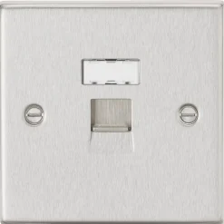Knightsbridge CS45BC RJ45 Ethernet Socket Brushed Chrome