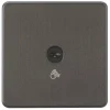 Knightsbridge SFTS1SB 2.1A 1-Gang 1-Way Light Switch Smoked Bronze With Black Inserts -British General Shop 974TY P