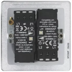 LAP 2-Gang 2-Way LED Dimmer Switch Polished Chrome -British General Shop 97558 A3