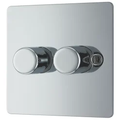 LAP 2-Gang 2-Way LED Dimmer Switch Polished Chrome