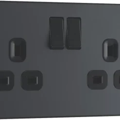 British General Evolve 13A 2-Gang SP Switched Socket Grey With Black Inserts 10 British General Evolve 13A 2-Gang SP Switched Socket Grey With Black Inserts -British General Shop 976RF A1