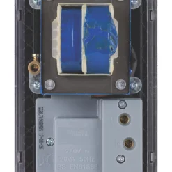 Schneider Electric Lisse Deco 2-Gang Dual Voltage Shaver Socket 115 / 230V Mocha Bronze With Black Inserts -British General Shop 977FF A3