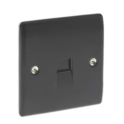 British General Nexus Metal Master Telephone Socket Matt Black -British General Shop 98023 A2