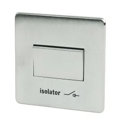 Crabtree Platinum 6A 1-Gang 3-Pole Fan Isolator Switch Satin Chrome