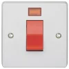 Crabtree Capital 45A 1-Gang DP Cooker Switch White With Neon