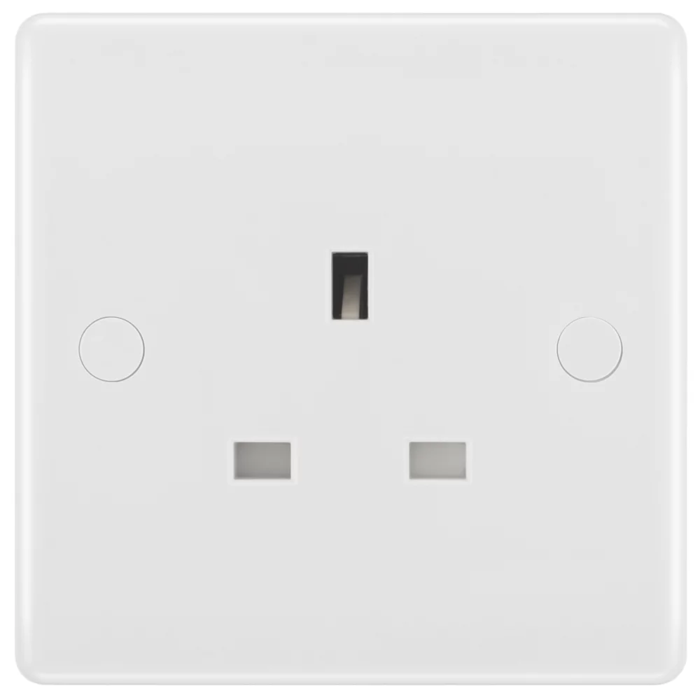 British General 800 Series 13A 1-Gang Unswitched Socket White With White Inserts 4 British General 800 Series 13A 1-Gang Unswitched Socket White With White Inserts - Image 2