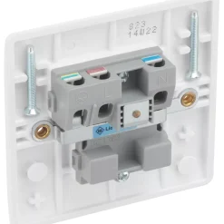 British General 800 Series 13A 1-Gang Unswitched Socket White With White Inserts 8 British General 800 Series 13A 1-Gang Unswitched Socket White With White Inserts -British General Shop 986XF A2