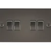 Knightsbridge FP4100GM 10AX 4-Gang 2-Way Light Switch Gunmetal -British General Shop 987VF P