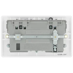 LAP 13A 2-Gang SP Switched Wi-Fi Extender + 2.1A 1-Outlet Type A USB Charger White -British General Shop 988FV A4