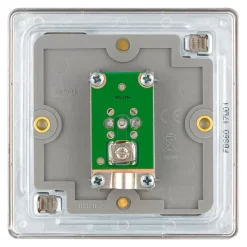 LAP 1-Gang Coaxial TV Socket Brushed Stainless Steel -British General Shop 988KJ A3