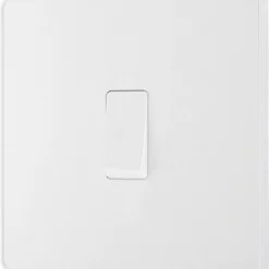British General Evolve 20A 16AX 1-Gang Intermediate Light Switch Pearlescent White With Colour-Matched Inserts -British General Shop 991PX A3