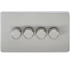Knightsbridge SF2184BC 4-Gang 2-Way LED Dimmer Switch Brushed Chrome 1 Knightsbridge SF2184BC 4-Gang 2-Way LED Dimmer Switch Brushed Chrome -British General Shop 992TY P