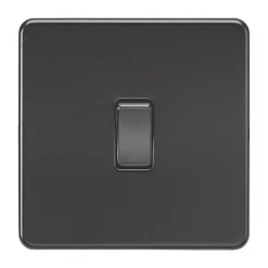 Knightsbridge SF2000MBB 10AX 1-Gang 2-Way Light Switch Matt Black