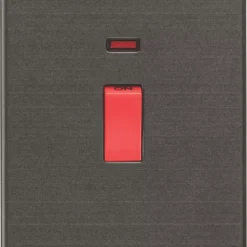 Knightsbridge SF8332NSB 45A 2-Gang DP Control Switch Smoked Bronze With LED