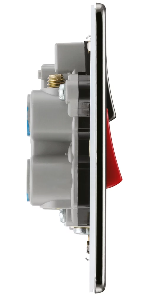 LAP 45A 2-Gang DP Cooker Switch & 13A DP Switched Socket Black Nickel With LED With Black Inserts 5 LAP 45A 2-Gang DP Cooker Switch & 13A DP Switched Socket Black Nickel With LED With Black Inserts - Image 3