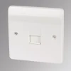 MK Logic Plus Slave Telephone Socket White -British General Shop 99591 P